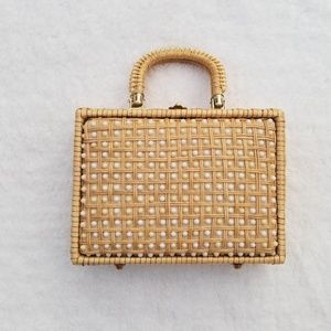 Vintage Wicker Box Purse